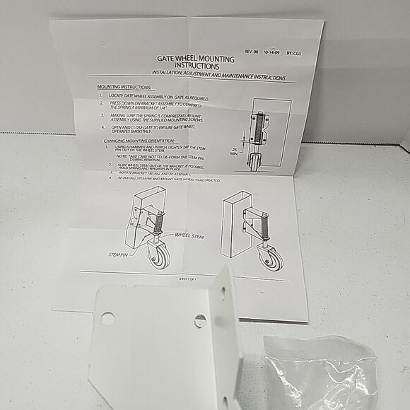 4 Inch Gate Wheel Gate Caster Kit with Spring Loaded for Wooden Fences, Heavy Du - Picture 10 of 13